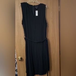 Lane Bryant knee length black sleeveless dress. 100% Rayon. Size 22 NWT